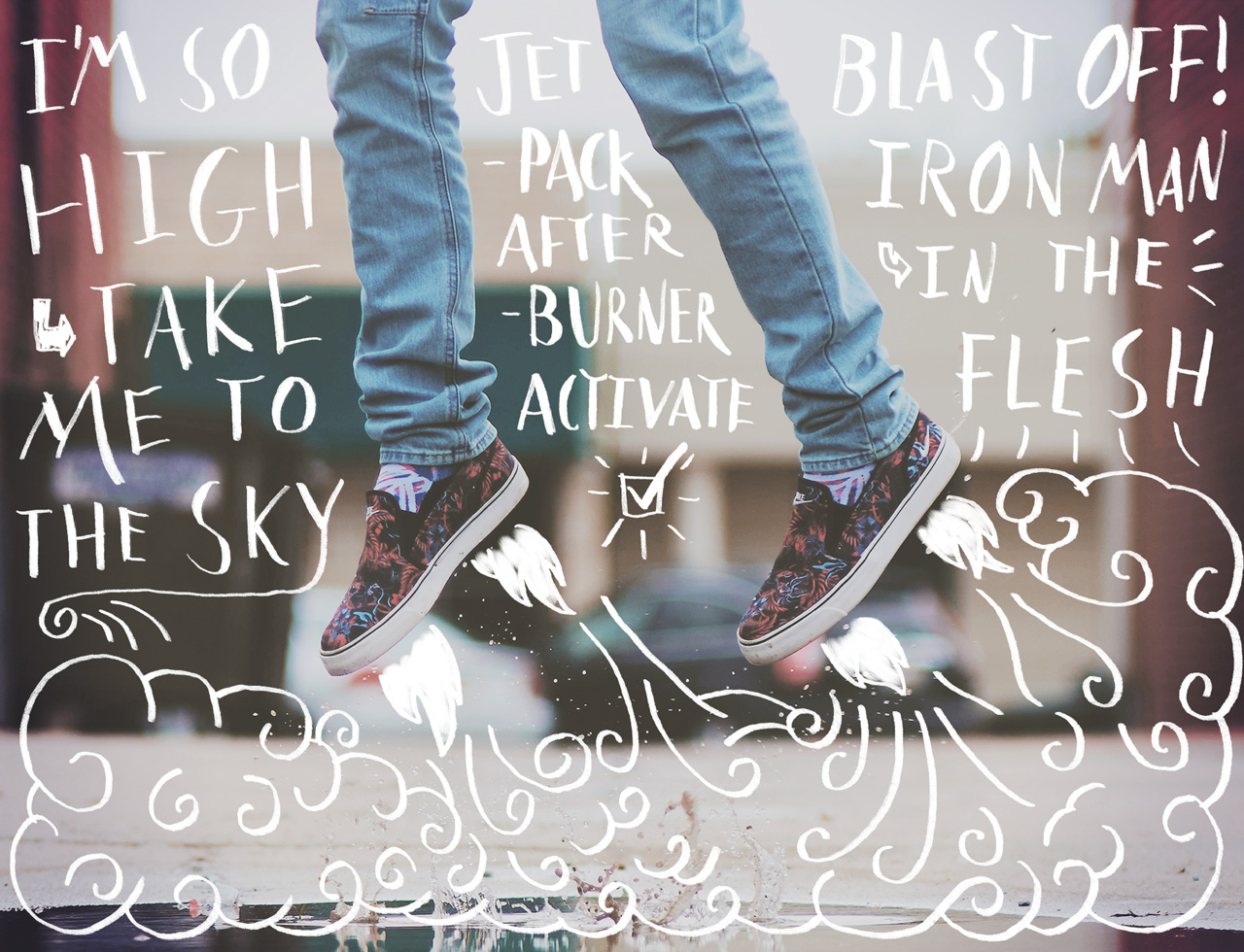 Blast Off Lettering